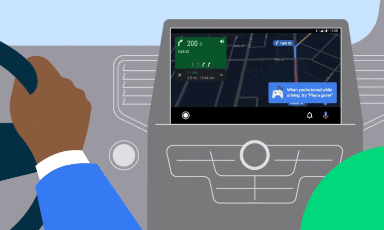 Темный режим в Google Maps стал доступен на Android, а на Android Auto появились игры