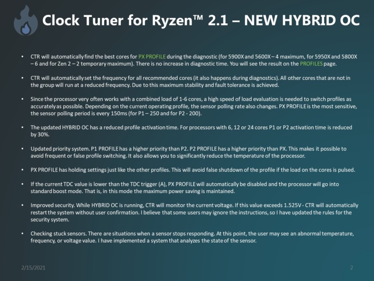 Утилита Clock Tuner For Ryzen 2.1 позволяет разгонять процессоры AMD Ryzen 5000 (Zen 3) до частоты 5,0 ГГц