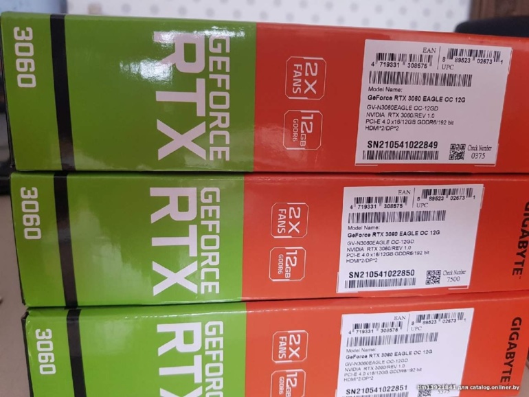 Видеокарта NVIDIA GeForce RTX 3060 ещё до официального анонса уже продаётся на вторичном рынке по цене $1080