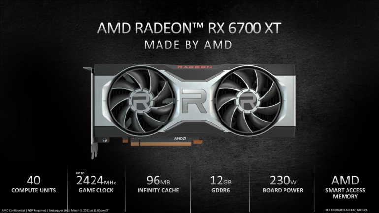 AMD анонсировала Radeon RX 6700 XT — видеокарту для 1440p-гейминга за 480 долларов