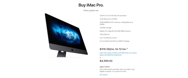 Apple сняла с производства iMac Pro