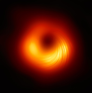 Новое изображение сверхмассивной черной дыры демонстрирует спиральные линии таинственных магнитных сил