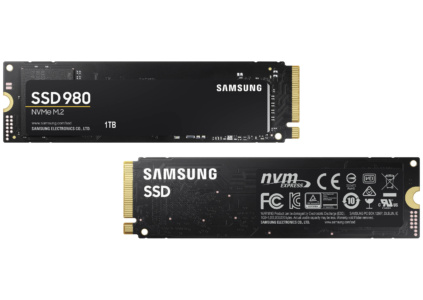 Доступный SSD Samsung 980 обеспечит скорость чтения и записи до 3500 и 3000 МБ/с, соответственно