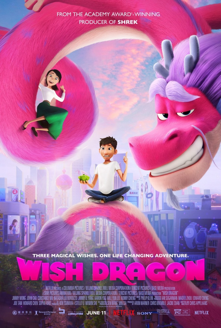 Вышел первый трейлер китайского мультфильма Wish Dragon / "Дракон желаний", пересказывающий историю Аладдина (премьера на Netflix 11 июня 2021 года)