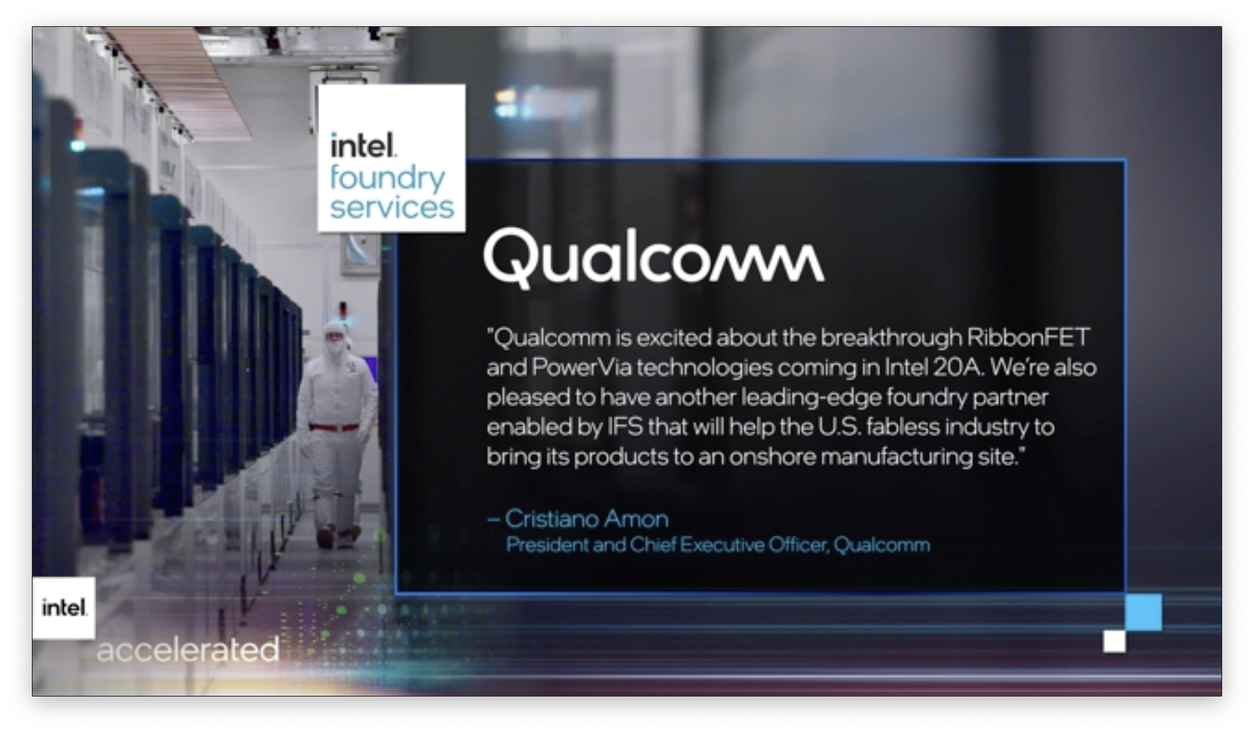 Intel будет производить чипы для Qualcomm по технологии 20A