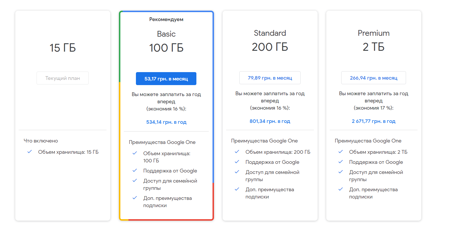 Google запустила промежуточный тарифный план Google One на 5 ТБ — 667,64 грн в месяц