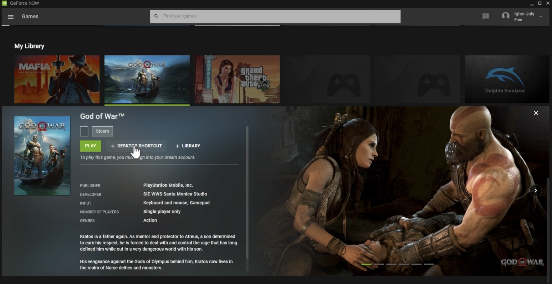 Украинский разработчик обнаружил на серверах NVIDIA GeForce NOW список из тысяч игр, включая ПК-версию God of War и ремастер Half-Life 2