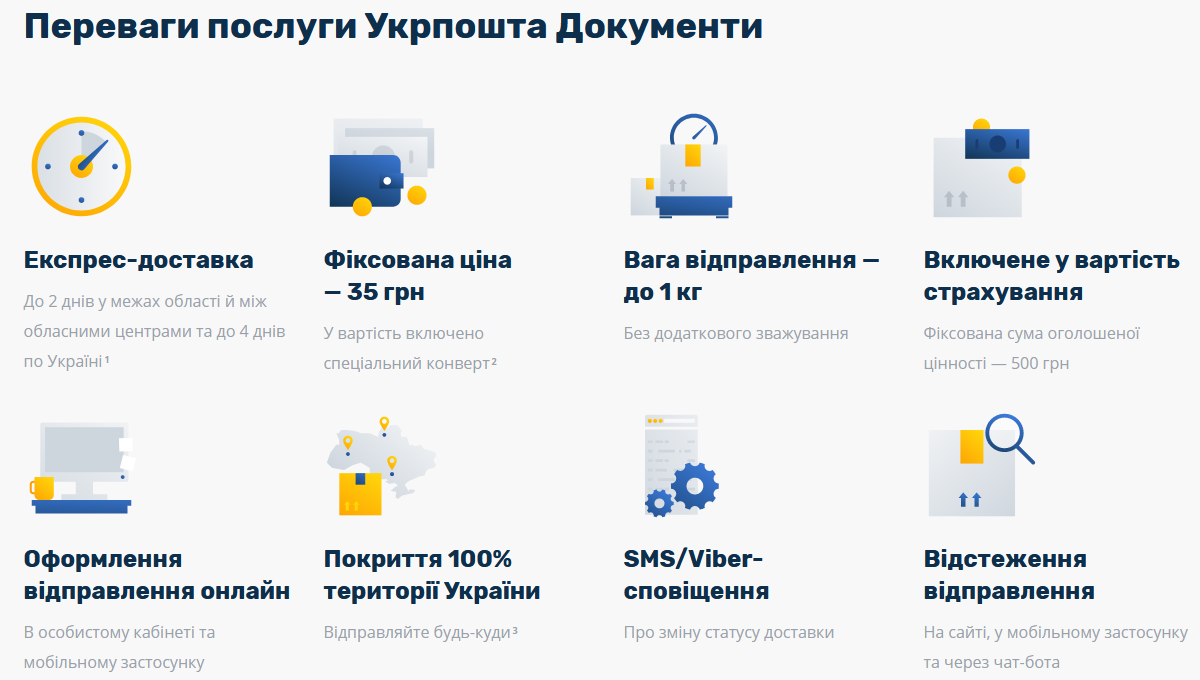 "Укрпошта" запустила нову послугу доставки документів «Укрпошта Документи»