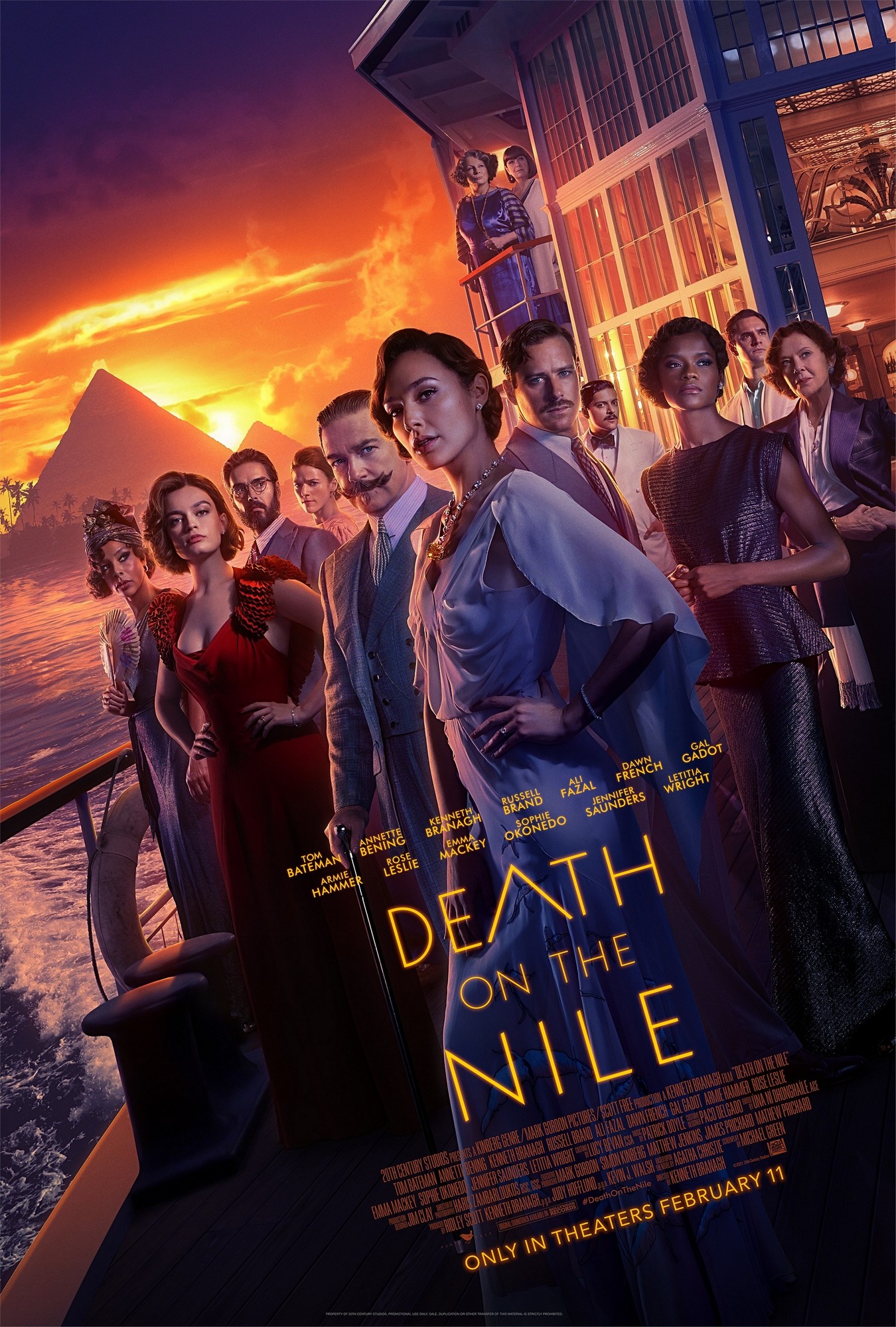 Вышел новый трейлер экранизации романа Агаты Кристи «Смерть на Ниле» / Death on the Nile, премьеру перенесли на 11 февраля 2022 года