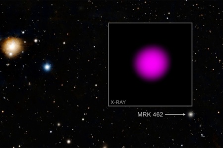 В карликовой галактике Mrk 462 найден «маленький монстр»: небольшая черная дыра в 200 тыс. раз массивнее Солнца