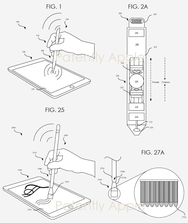 Apple получила 49 новых патентов, в том числе на обратную связь для Apple Pencil, OLED-дисплей с активными изогнутыми краями
