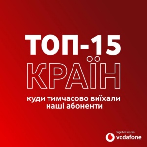 Vodafone рассказал, какие страны (Топ-15) выбрали украинцы для временной защиты во время войны