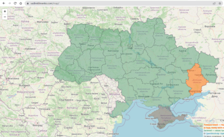 Українські розробники створили онлайн-карти для відстежування повітряних тривог одночасно у всіх областях