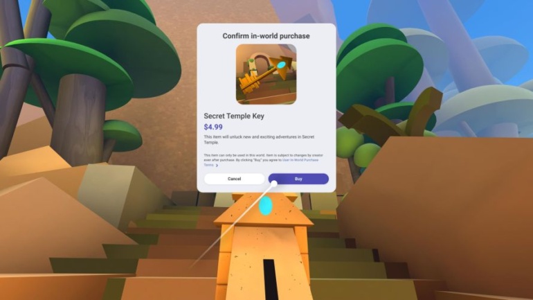 Meta почала тестувати продаж цифрових предметів на соціальній VR-платформі Horizon Worlds