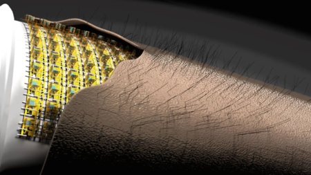 Инженеры создали электронную кожу, которая способна ощущать прикосновения — через магнитные волоски