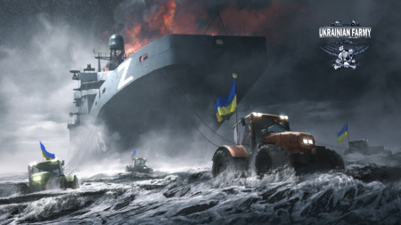 UKRAINIAN FARMY — новая игра о российско-украинской войне, где нужно трактором захватывать трофейную российскую технику