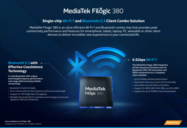 MediaTek announces Dimensity 1080 with mmWave for 5G connectivity and Filologic 380 and 880 chips with WiFi 7 support
