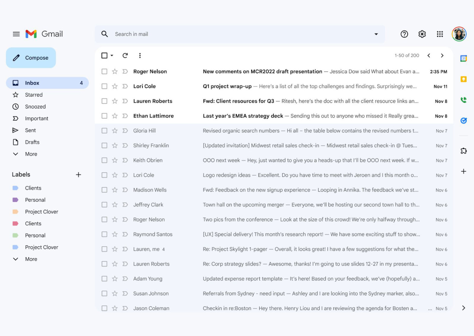 Google приступает к широкому развертыванию нового интерфейса Gmail