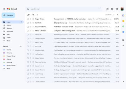 Google розпочинає широке розгортання нового інтерфейсу Gmail