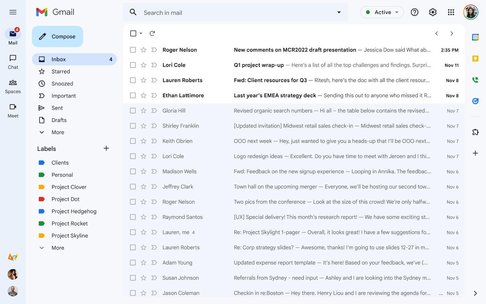 Google приступает к широкому развертыванию нового интерфейса Gmail