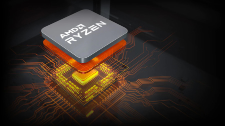 Процессор AMD Ryzen 7 7700X крупным планом на фото