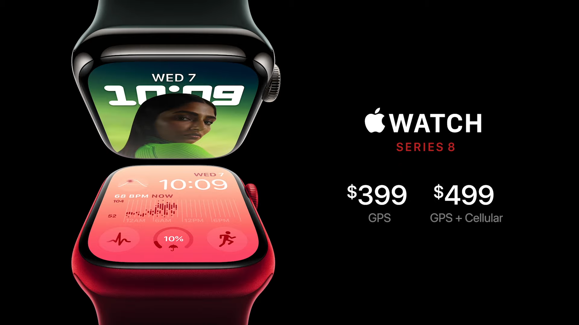 Apple анонсировала умные часы Watch Series 8 — со встроенным термометром, распознаванием ДТП и функциями женского здоровья