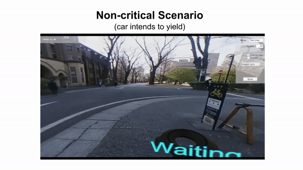 Відео досвіду VR: Учасники проходили сценарій по 40 разів кожен, уявляючи, що вони переходять дорогу у кампусі Токійського університету.