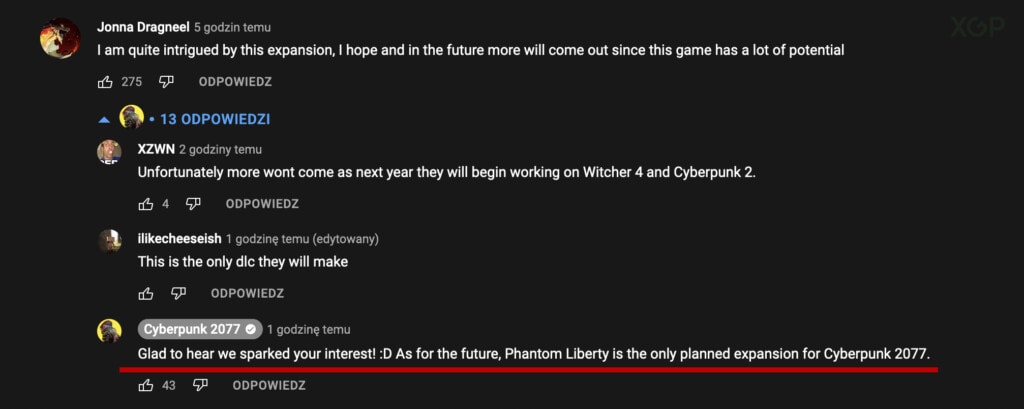 Phantom Liberty станет первым и последним дополнением Cyberpunk 2077 – затем CD Projekt RED откажется от своего движка REDengine в пользу Unreal Engine 5