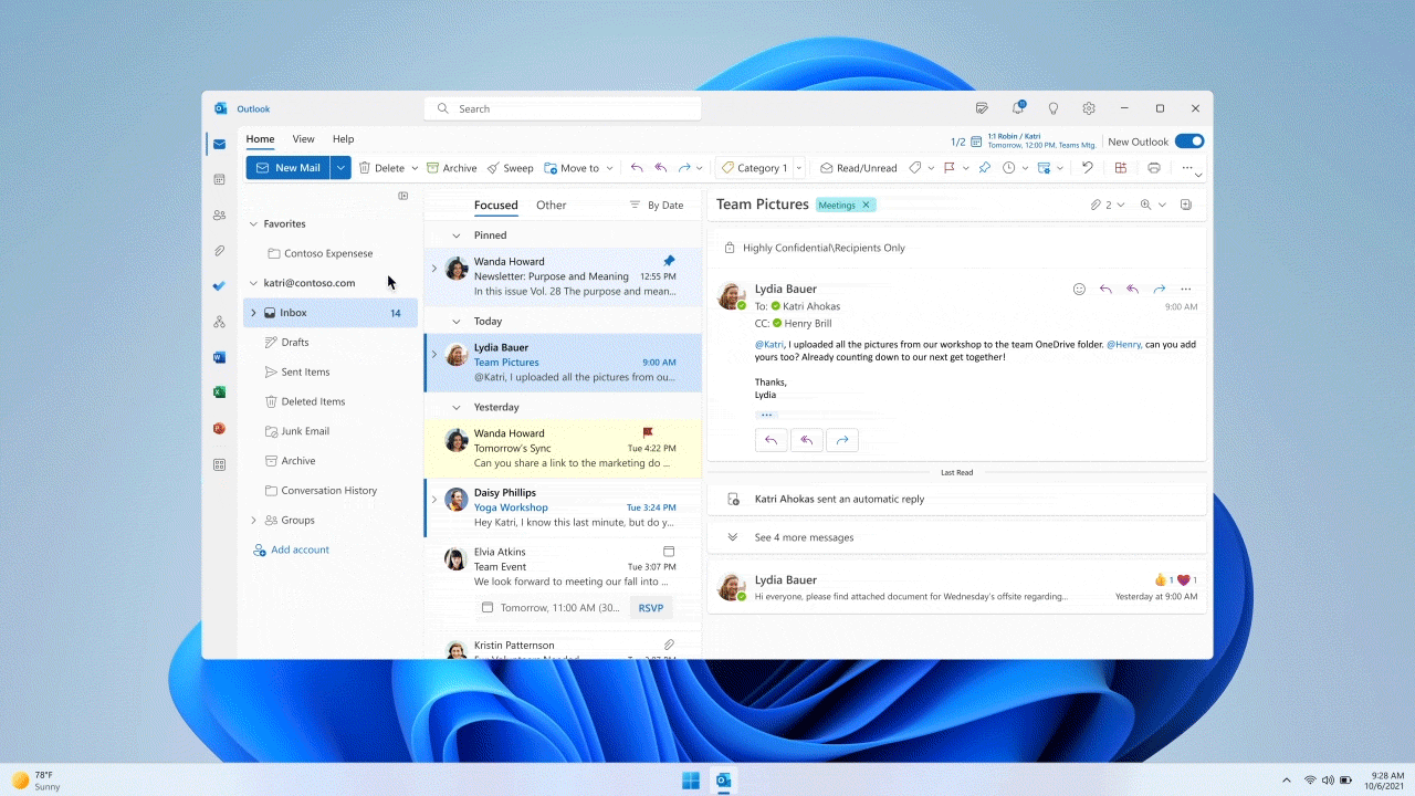 Microsoft начала более широкое тестирование приложения Outlook для Windows – в нём улучшен интерфейс, но ещё не хватает ряда функций