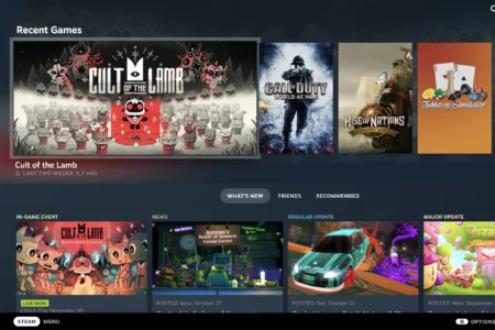 Valve начала тестировать в десктопном клиенте Steam пользовательский интерфейс Steam Deck