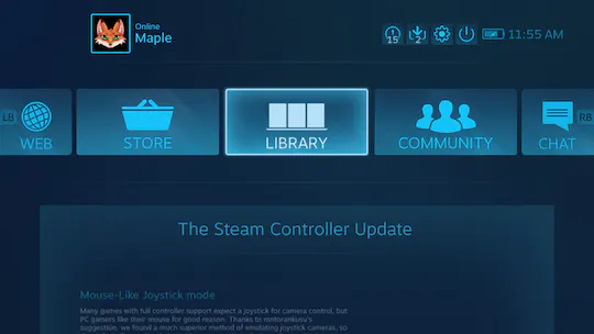 Valve почала тестувати в десктопному клієнті Steam інтерфейс користувача Steam Deck