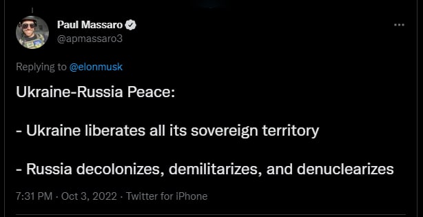 Ілон Маск влаштував у Twitter опитування щодо "миру між Україною та росією" — він, серед іншого, запропонував віддати окупантам Крим
