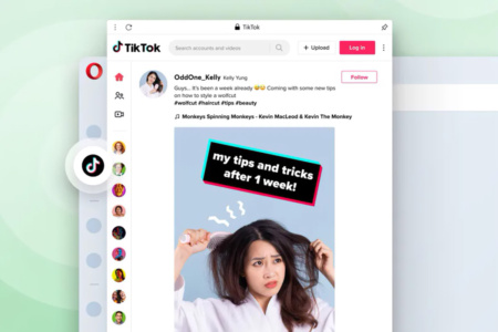 Opera зробила TikTok доступним у бічній панелі – сервіс відеороликів працює через веб-інтерфейс