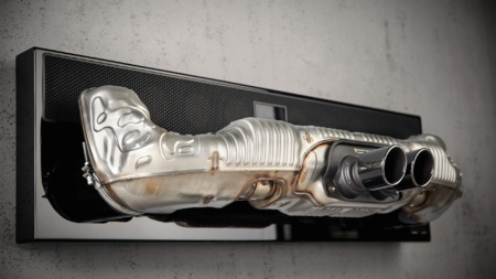 Porsche пристроил выхлопную систему из спорткара 911 GT3 к саундбару Soundbar 2.0 Pro и теперь продает его за $12 000