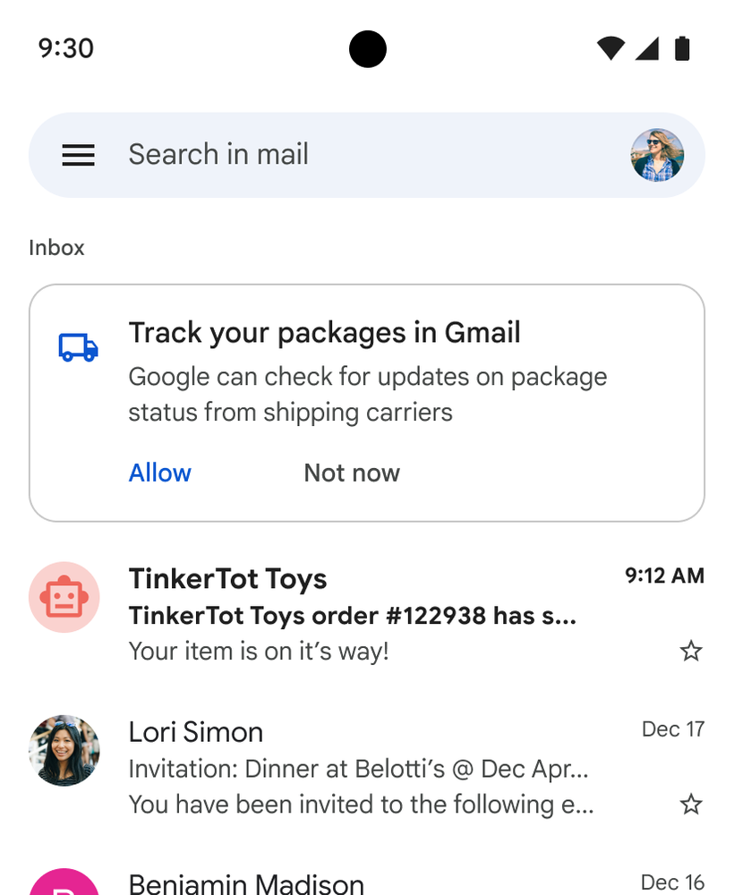 Google додає функцію відстеження замовлень у поштову скриньку Gmail