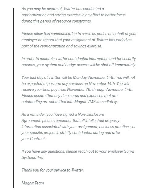 Ілон Маск звільнив ще 5 тисяч співробітників Twitter без попередження, — Platformer
