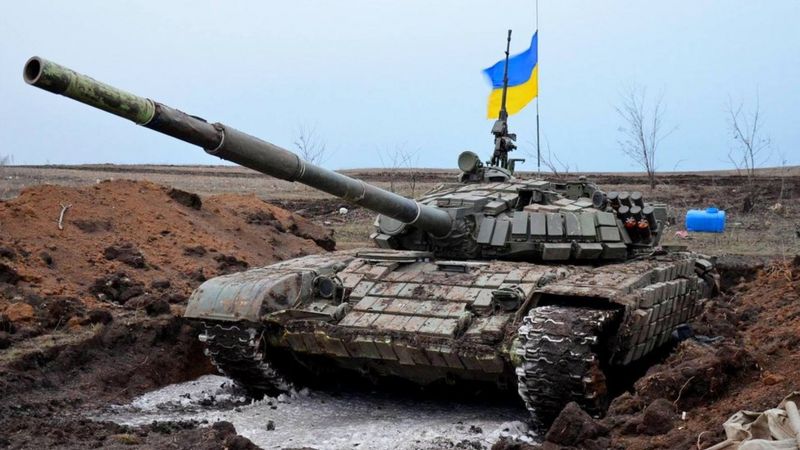 Захваченный украинскими военными российский Т-72