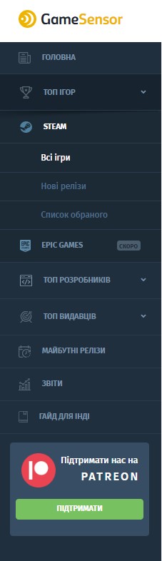 Українські ігри у Steam — 25 найкасовіших за 2022 рік та 25 найочікуваніших проєктів 2023 року за версією GameSensor