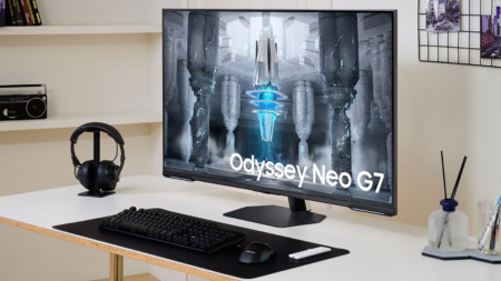 Samsung Odyssey Neo G7 - 4K gaming monitor with a Quantum Mini-LED panel and the ability to run games without a PC and console