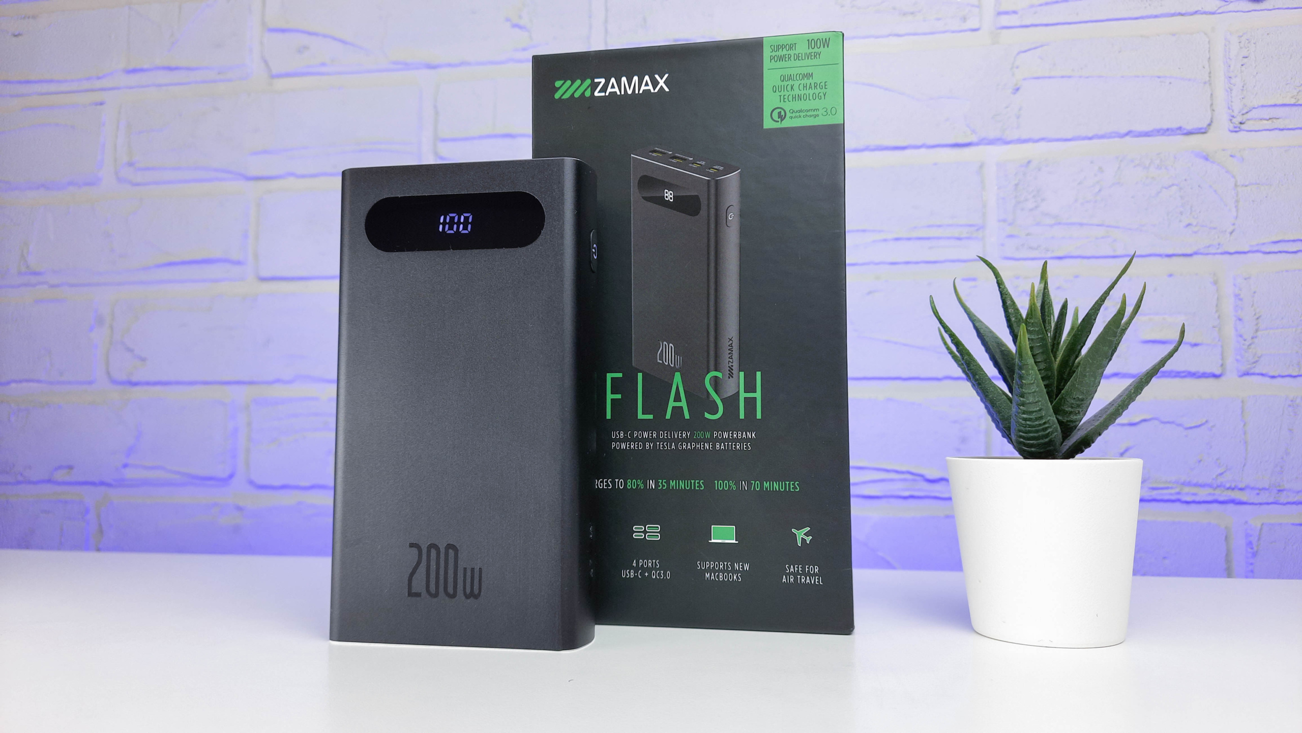 Обзор ZAMAX Flash Power Bank 200W: металлический павербанк для ноутбуков и портативных игровых консолей по цене $110