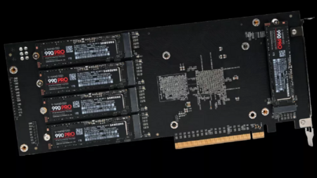 Apex Storage X21 — до 21 накопителей SSD M.2 на карте расширения PCIe 4.0 x16, 107/70 Гбит/с и 20/10 млн IOPS