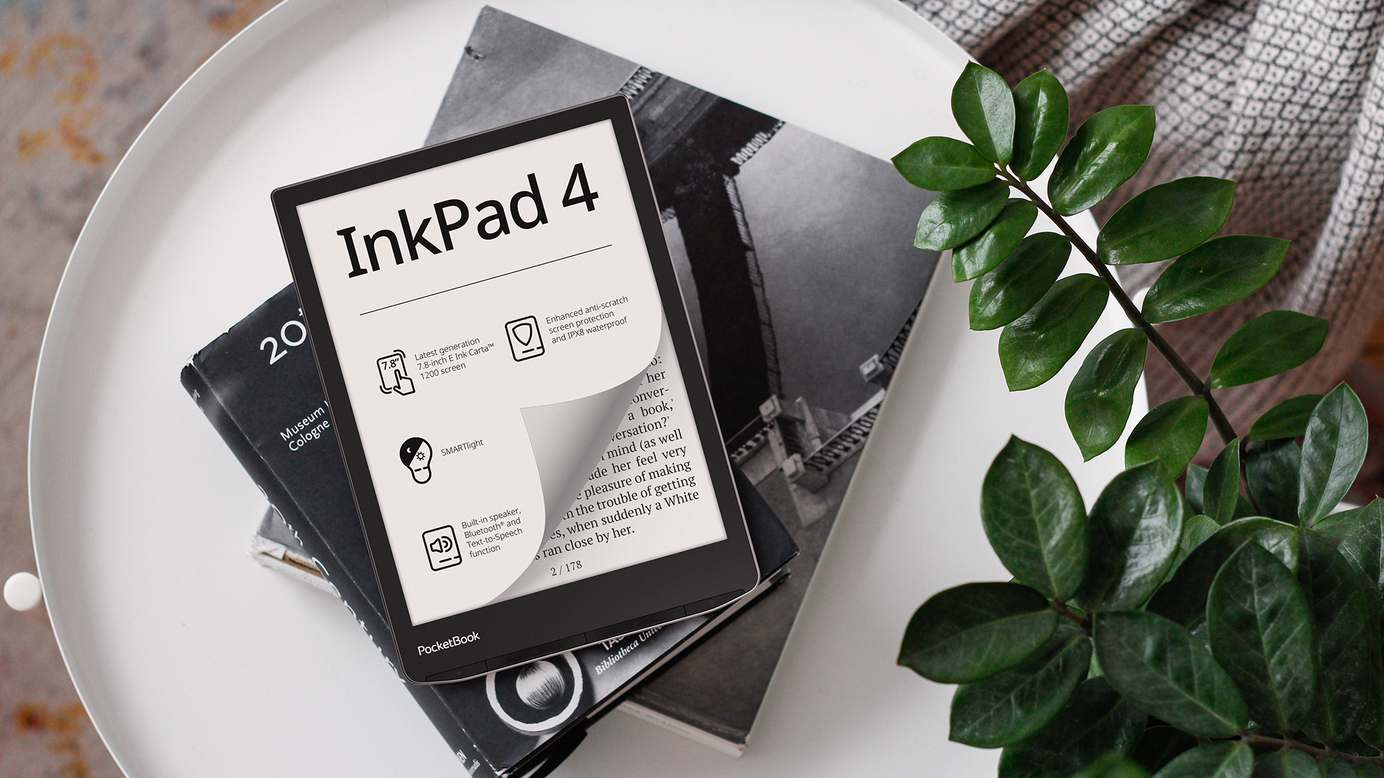 PocketBook анонсировала ридер InkPad 4 с подсветкой экрана, прослушиванием аудиокниг, защитой от воды и ценой 12 тыс. грн