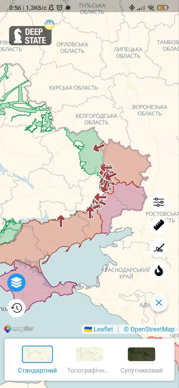 Разработчики карты DeepStateMAP выпустили мобильное приложение — украинский театр военных действий в смартфоне