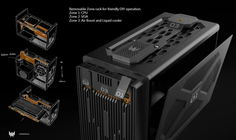 Acer анонсировала «компактный» игровой ПК Predator Orion X с Core i9-13900KS, RTX 4090 и ценой $5000, а также два изогнутых игровых монитора