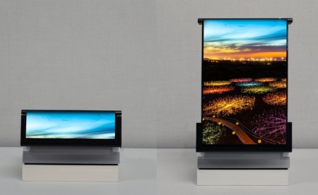 Samsung показала нові гнучкі дисплеї Rollable Flex, що розтягуються більш ніж у п’ять разів та повертаються до початкової форми