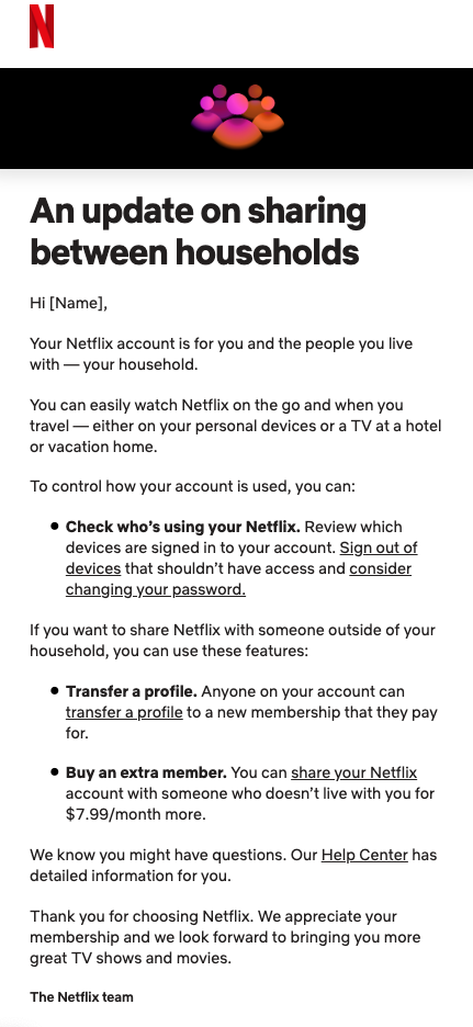 Netflix почав стягувати додаткову плату за «обмін паролями» в США – кожен «‎друг» обійдеться у $7,99/місяць