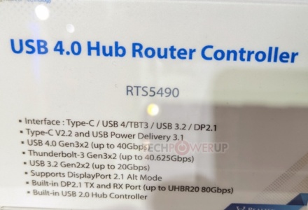 Realtek на Computex 2023: адаптеры Wi-Fi 7 до 2,8 Мбит/с, 5 Гбит/с LAN и контроллер хаба USB4 40/80 Гбит/с 240 Вт