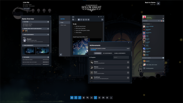 Valve существенно обновила настольный клиент Steam — унификация кода с Big Picture и Steam Deck, переработанный оверлей и заметки