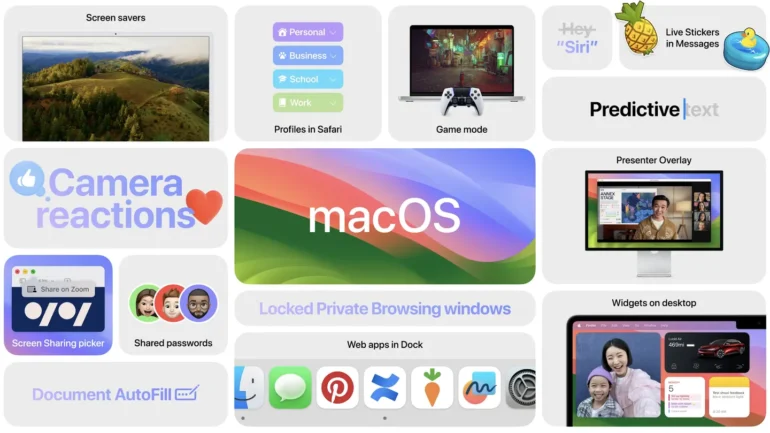 Apple анонсировала macOS Sonoma с поддержкой виджетов рабочего стола, игровым режимом и профилями Safari
