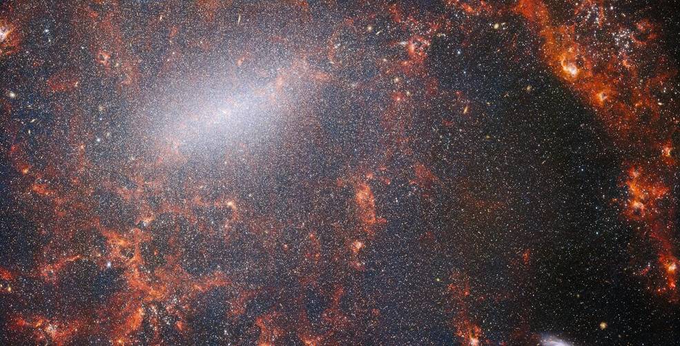 Зображення NGC 5068, зроблене інструментом NIRCam. Джерело: ESA/Webb, NASA & CSA, Дж. Лі та команда PHANGS-JWST